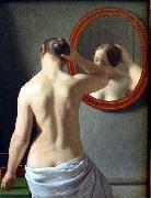 Christoffer Wilhelm Eckersberg Woman Standing in Front of a Mirror oil painting artist